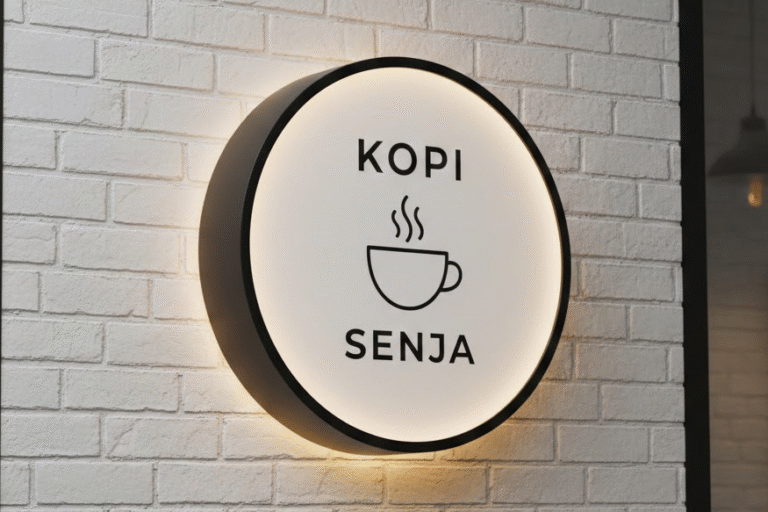 Neon box profesional terdekat dengan desain modern dan pencahayaan LED terang untuk meningkatkan branding usaha.