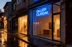 Pemasangan huruf timbul akrilik menyala di area Cilandak Jakarta Selatan.