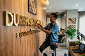 Huruf Timbul Indoor Duren Sawit